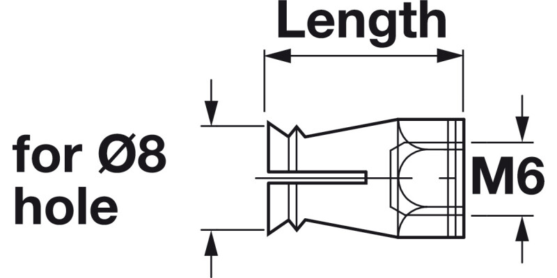 Spread PF Sleeve M6 D8.0x12mm Brass Brt