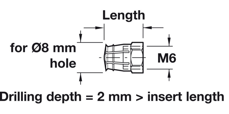 Spread PF Sleeve M6 D8.0x12mm Brass Brt
