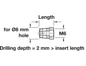 Spread PF Sleeve M6 D8.0x12mm Brass Brt