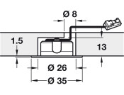 Loox5 LED2022 DL D35mm 12V/1.5W 30K Chr