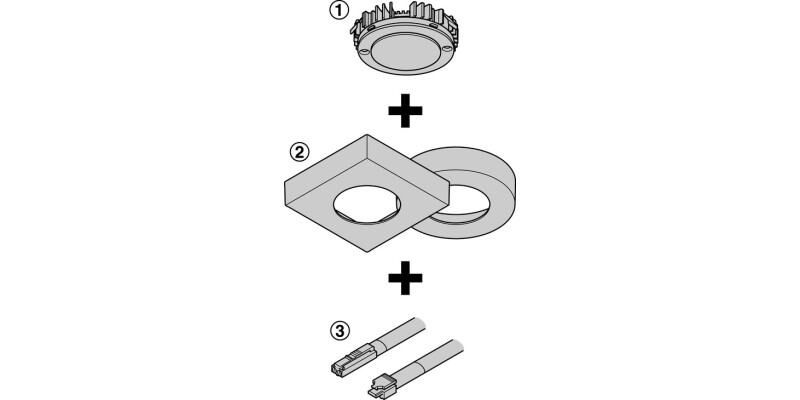 Loox5 LED2091 DL D65mm 12V/3.4W MW Alu