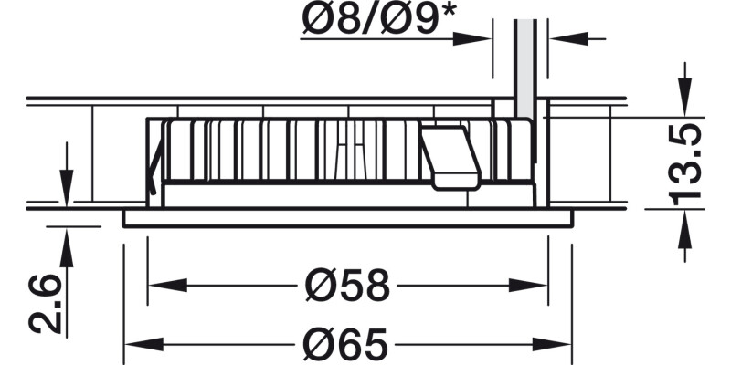 Loox Bezel RM D65mm Metal Blk