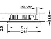 Loox Bezel RM D65mm Metal Blk