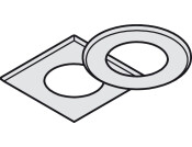 Loox Bezel RM 65x65mm Metal Slv