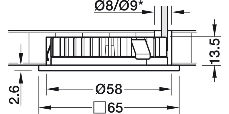 Loox Bezel RM 65x65mm Metal Cop
