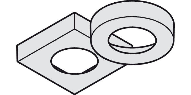 Loox Bezel SM 65x65mm Metal Blk