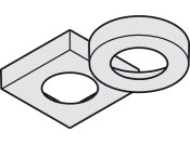 Loox Bezel SM 65x65mm Metal Blk