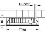 Loox Bezel SM 65x65mm Metal Blk