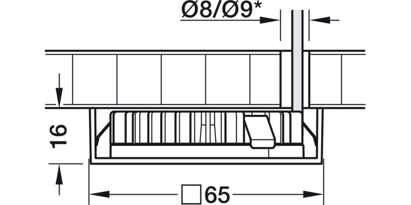 Loox Bezel SM 65x65mm Metal Brs