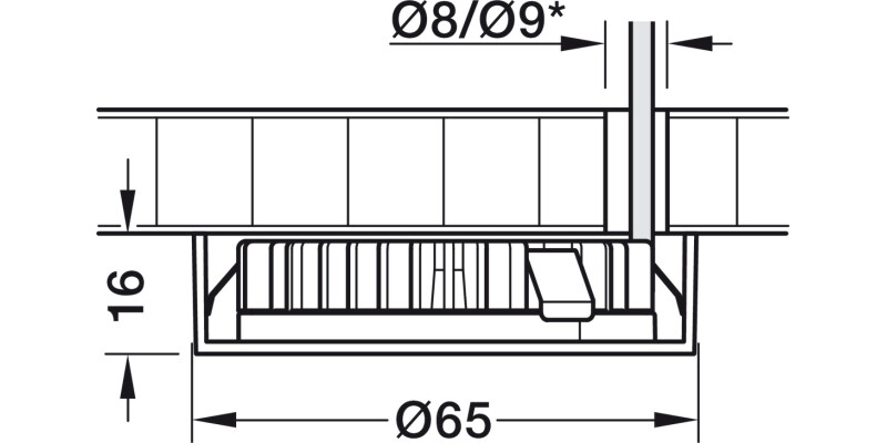 Loox Bezel SM 65x65mm Metal Brs