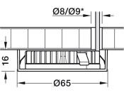 Loox Bezel SM 65x65mm Metal Brs
