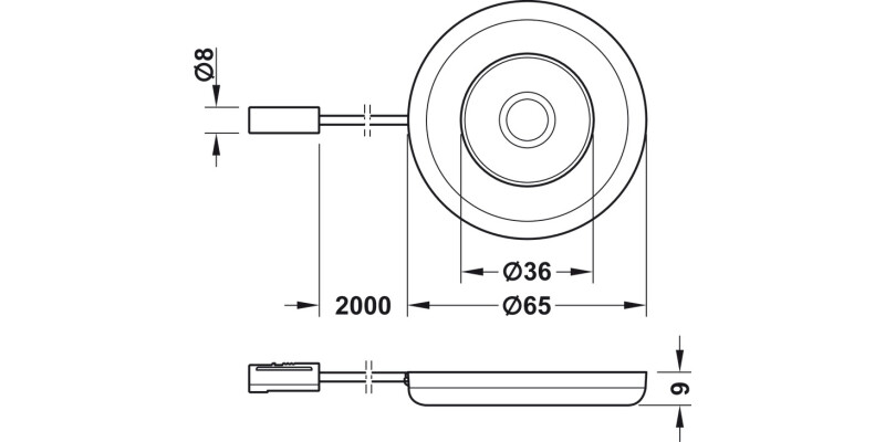 Loox5 LED2027 DL D65mm 12V/2.6W 3000K S