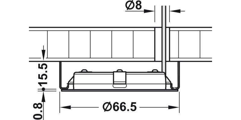 Loox5 LED2047 DL D65mm+Adp 12V/3W 5K PC