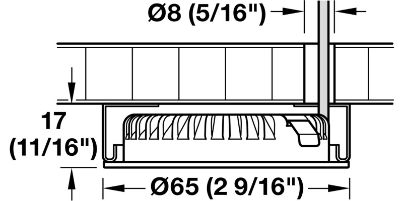 Loox5 LED2094/3094 Bezel SM D65mm AluBlk