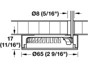 Loox5 LED2094/3094 Bezel SM D65mm AluBlk