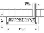 Loox5 LED2094/3094 Bezel SM D65mm AluBlk