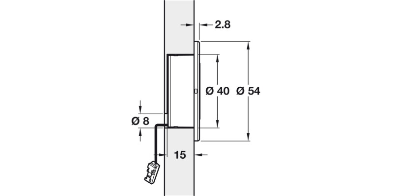 Loox5 LED2028 Sens Lgt 12V/0.34W 2700K M