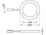 Loox5 LED2050 DL D65mm 12V/2.5W 2.7K Slv