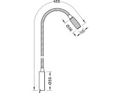 Loox5 LED3034 455mm 24V/19W 3000K Blk