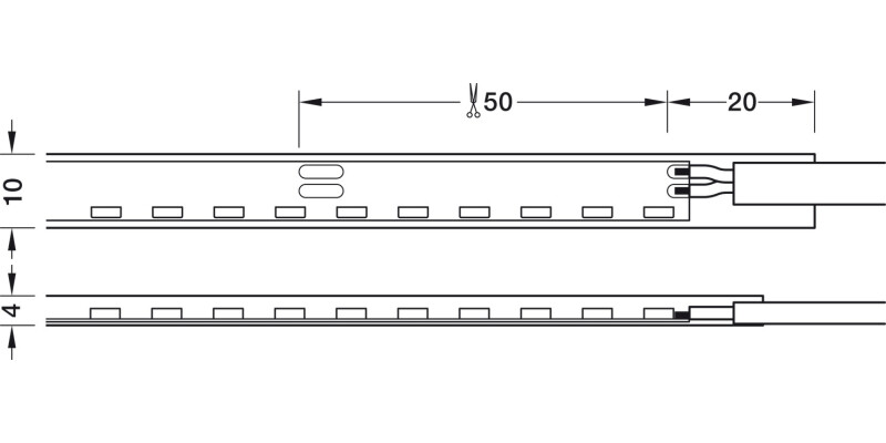 Loox5 LED3099 4mm 3M 24V/9.6W 4000K