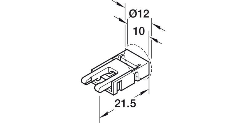 Loox5 8mm COB IP20 IC Lead 50mm