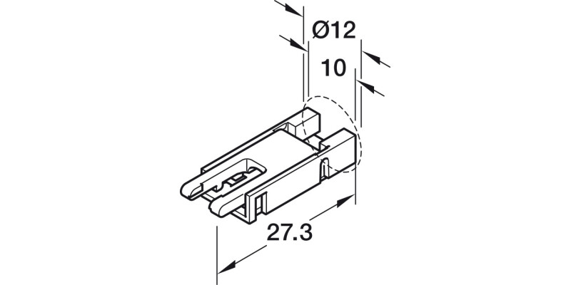 Loox5 8mm COB IP20 Clip Conn 24V 27.3m