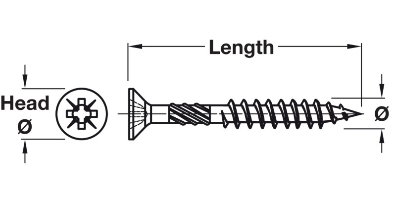 Timberfix 360 Scr Prt Csk PZ D3.5x30mm