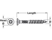 Timberfix 360 Scr Prt Csk PZ D3.5x30mm