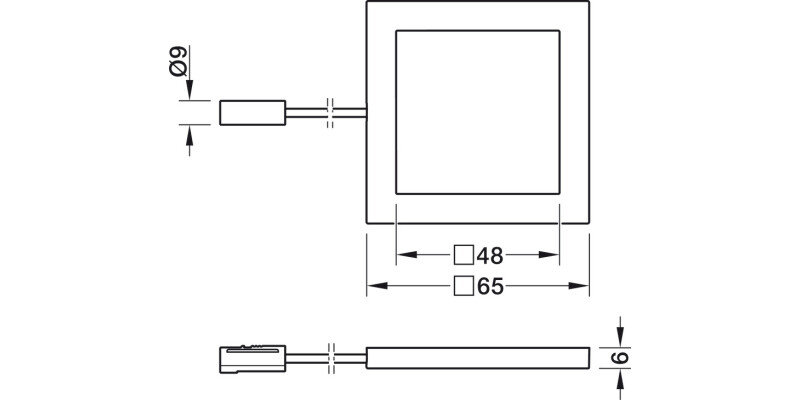 Loox5 LED3081 DL 65x65mm 24V/0.7W RGB