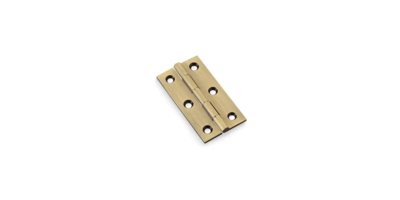 Alexander and Wilks Heavy Pattern Solid Brass Cabinet Butt Hinge - Pair