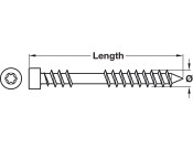 Spax® Decking Scr Cyl TS30 D4.5x60mm Wrx