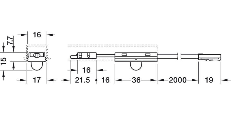 Loox5 LED Mo.Detect Switch 24V/90W Slv