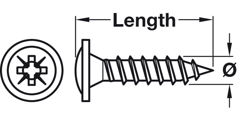 Spax® Scr Ful Flange PZ2 D4.0x17mm Wrx