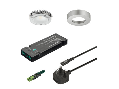 LED Downlight Set 24 V, Rated IP20, &Oslash; 65 mm, Loox5 LED 3092