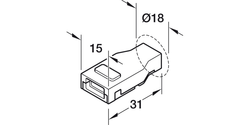 Loox5 LED 8mm IP44 IC Lead 12V 0.5m