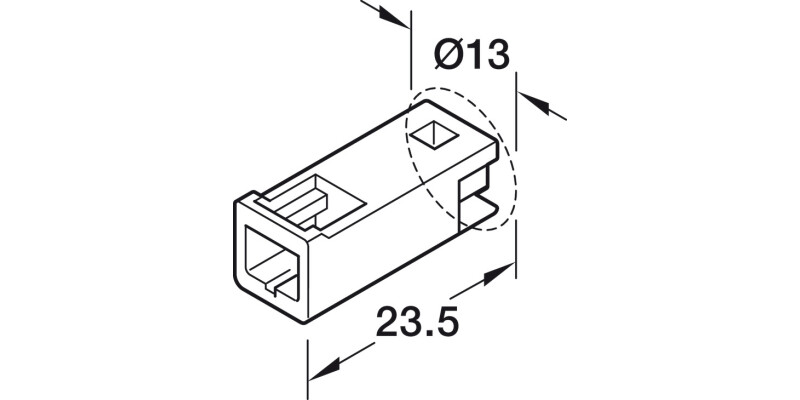 Loox5 LED Ext Lead 12V 0.5m MC