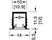 Loox5 1104 Profile 3.0m Alu/Pl Opl/Blk