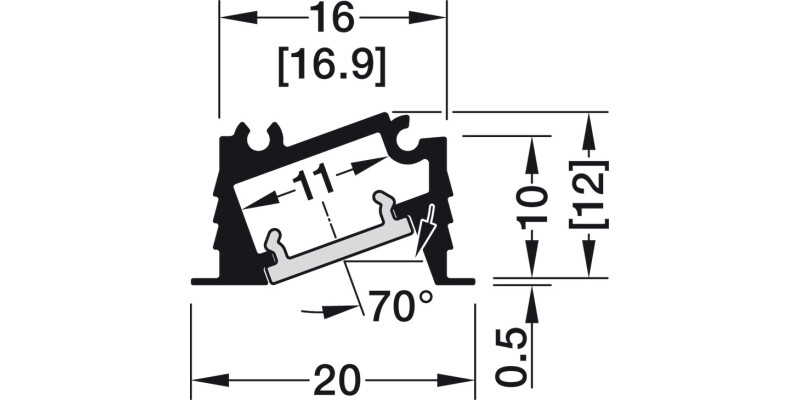 Loox5 1106 Profile 3.0m Alu/Pl Opl/Slv