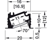 Loox5 1106 Profile 3.0m Alu/Pl Opl/Slv