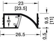 Loox5 1107 Profile 3.0m Alu/Pl Opl/Blk