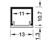 Loox5 2101 Profile 3.0m Alu/Pl Opl/Blk