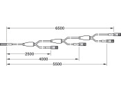 Loox5 LED Ext Lead 4-Way 12V 2.0m MC