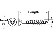 Multipurpose Scr Prt Csk PZ D6.0x100mm