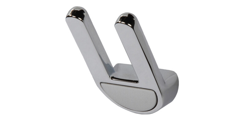 Coat Hook, Double, Zinc Alloy