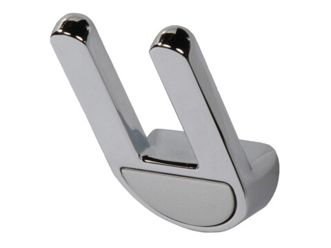 Coat Hook, Double, Zinc Alloy
