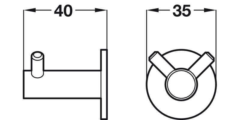 Coat Hook D35x40mm BSS