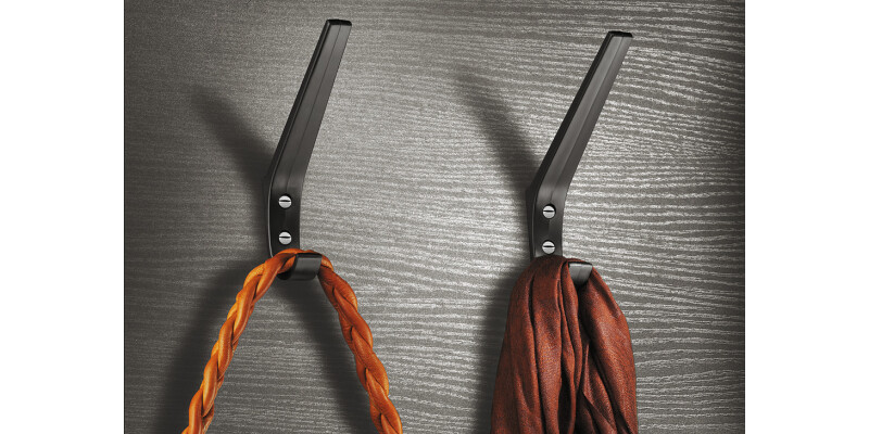 Hat+Coat Hook 160x98x23mm 23mm cc Pl Blk