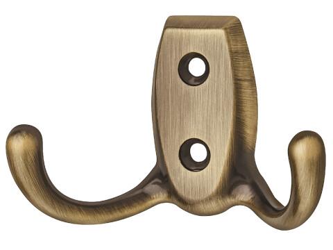 Coat Hook, Double, Face Fixing, Zinc Alloy