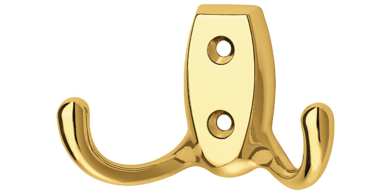 Coat Hook, Double, Face Fixing, Zinc Alloy