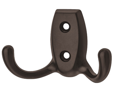 Coat Hook, Double, Face Fixing, Zinc Alloy